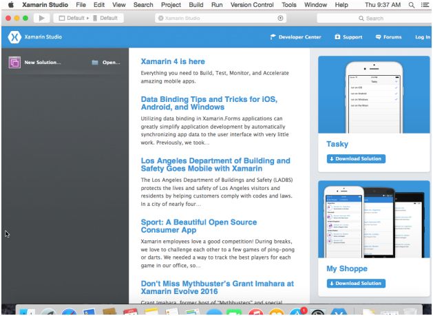 Xamarin Studio active window